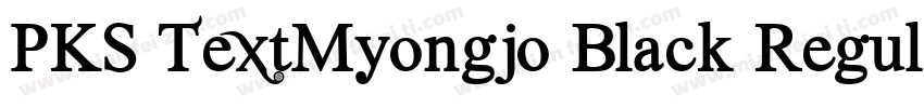 PKS TextMyongjo Black Regular字体转换